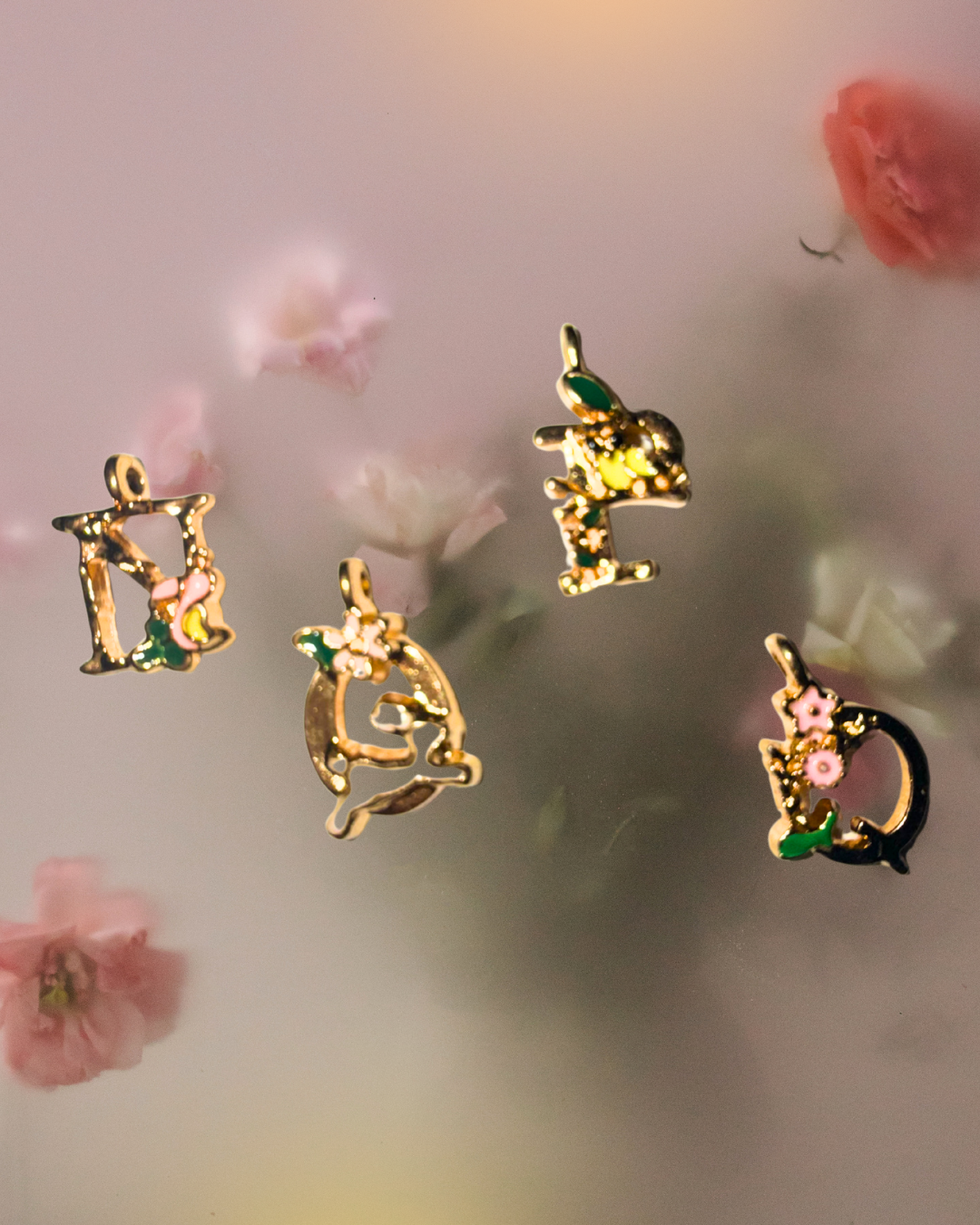 Floral Letter Necklace