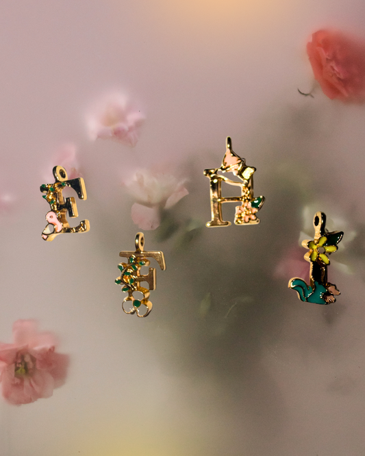 Floral Letter Necklace